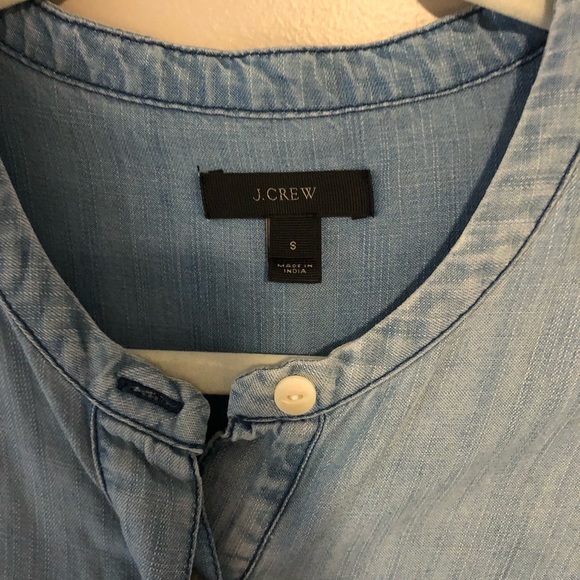 Jcrew Drapey Chambray Short Dress Denim Size Small - Picture 3 of 5